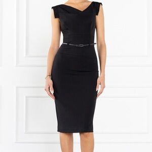 Black halo black Jackie O sheath dress size 4